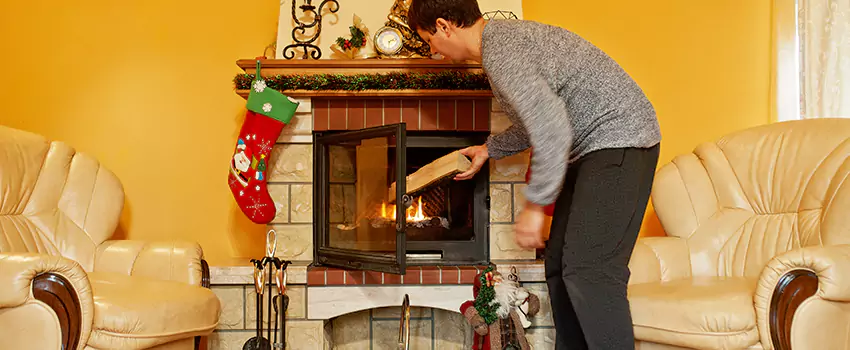 Rusted Metal Fireplace Restoration in West Pensacola, Florida